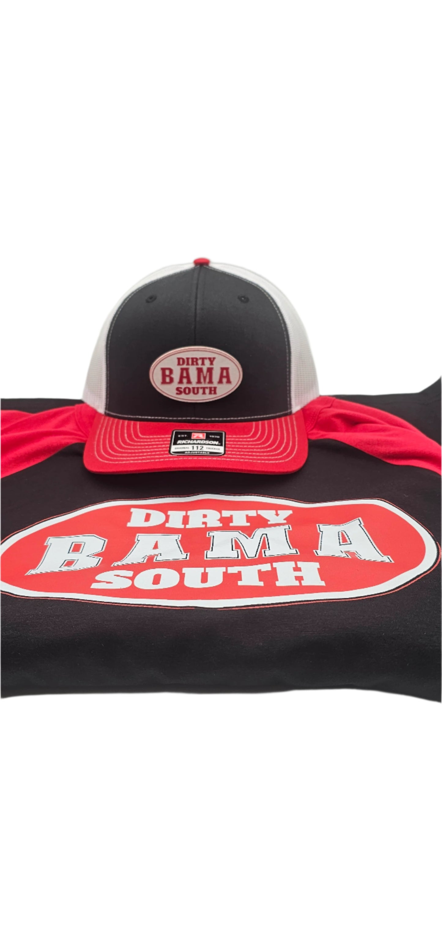 "BAMA Dirty South" Trucker Hat & Three-Quarter Sleeve Baseball T-Shirt