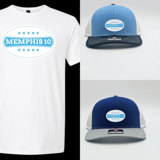 "Memphis 10" Hat  & T-Shirt Combo