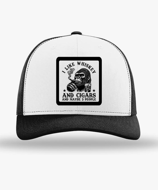 "Whiskey & Cigar" Trucker Hat