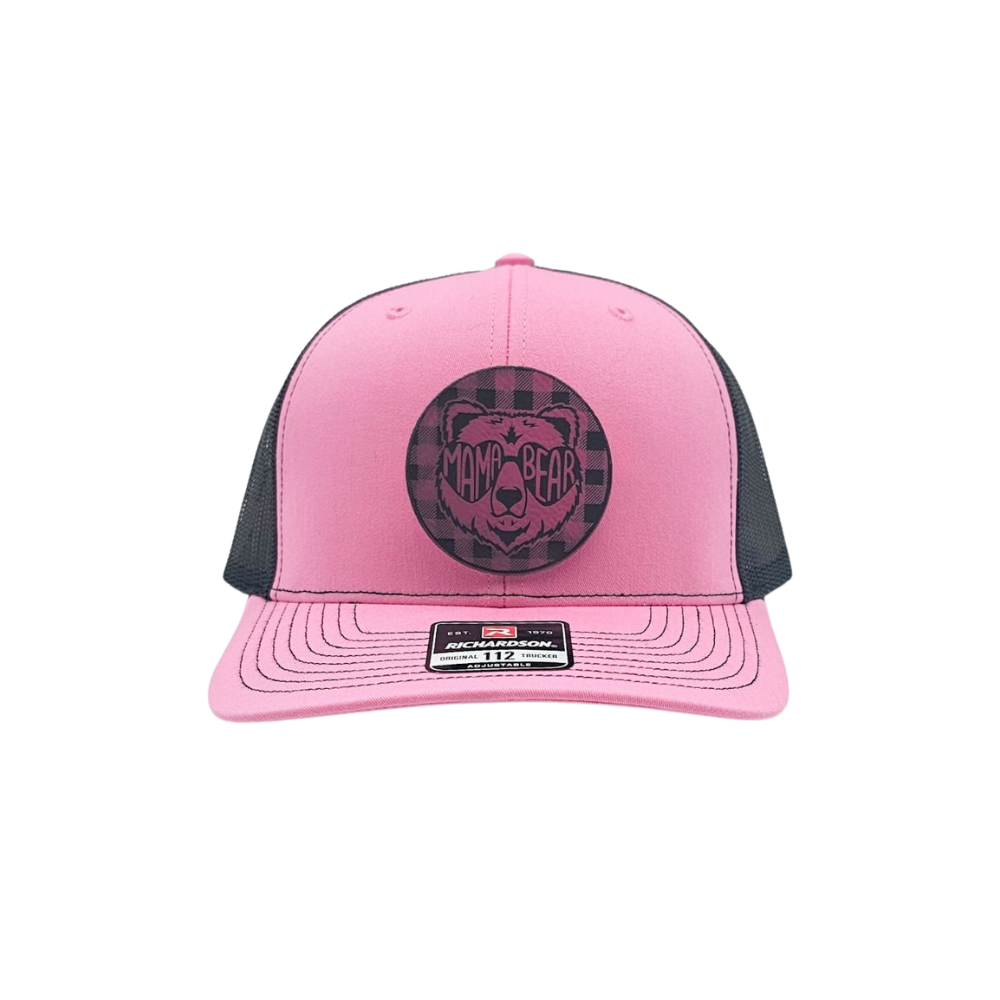 "Checkered Mama Bear" Trucker Hat