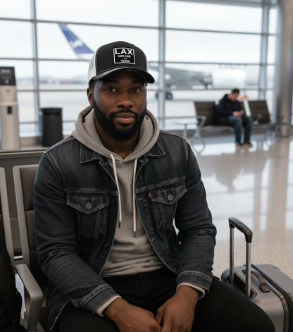 LAX Catch Flights Not Feelings Trucker Hat | Travel Style Snapback